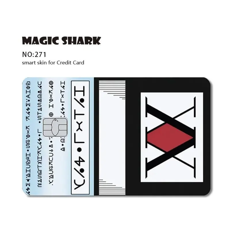 Magic Shark Dog Meme Hunter Snake Stonks 3M Matte PVC Front Sticker Film Cover Skin for Bank Debit Credit Card — image 21