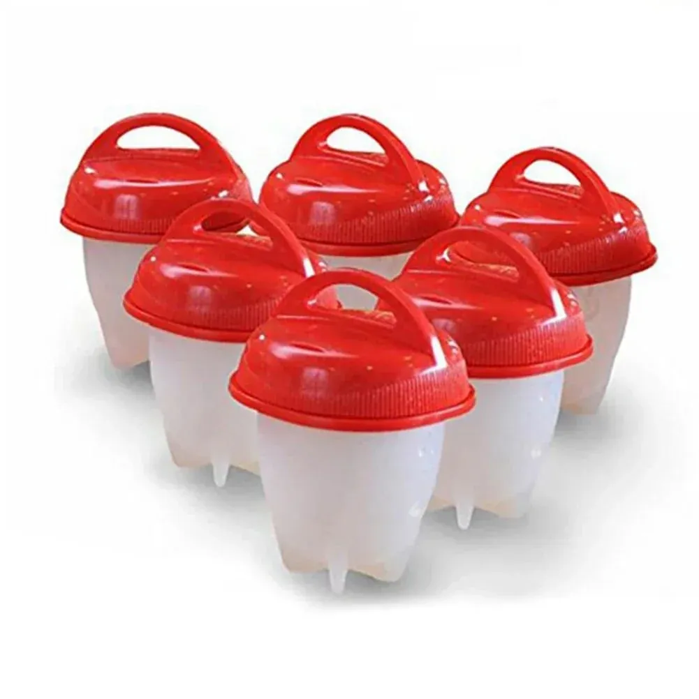 6Pc Mini Egg Poachers Cooker Silicone Non-Stick Egg Boiler Cookers Pack Boiled Eggs Mold Cups Steamer Kitchen Gadgets Tools — image 8
