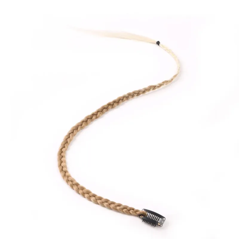 Synthetic 5 Pcs/Lot Clip-in Extensions For Women Rainbow 22 Inch Braid Hair Extension With Clip Ombre Hairpiece