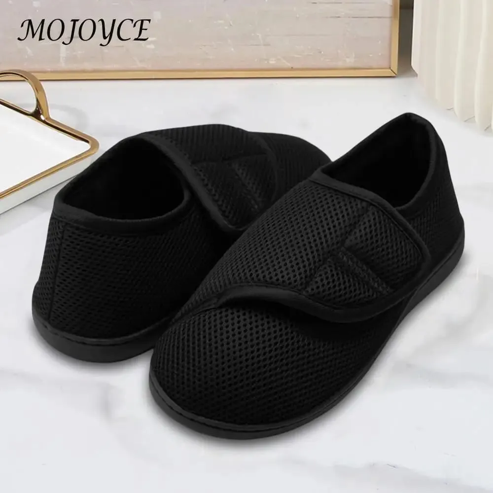 Buty dla diabetyków unisex Szerokie buty do chodzenia z regulowanym zapięciem Wsuwane buty ortopedyczne Trampki z rzepem dla osób starszych — image 4