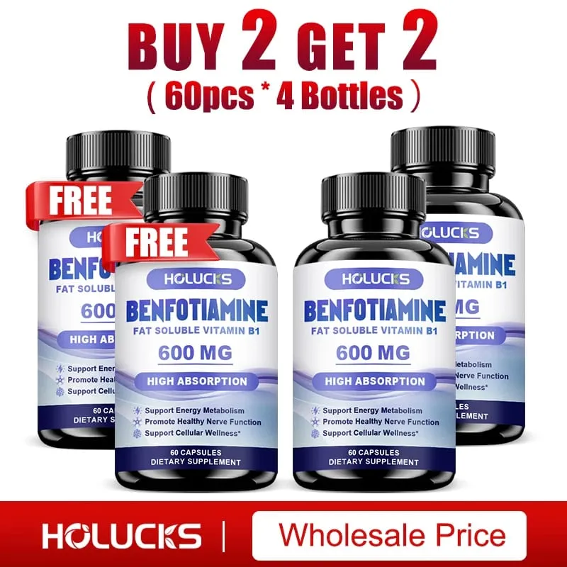 Benfotiamin 600 mg | Hervorragende Absorption von Vitamin B1 für Energiestoffwechsel und Nervengesundheit | 120 Kapseln Nahrungsergänzungsmittel — image 12