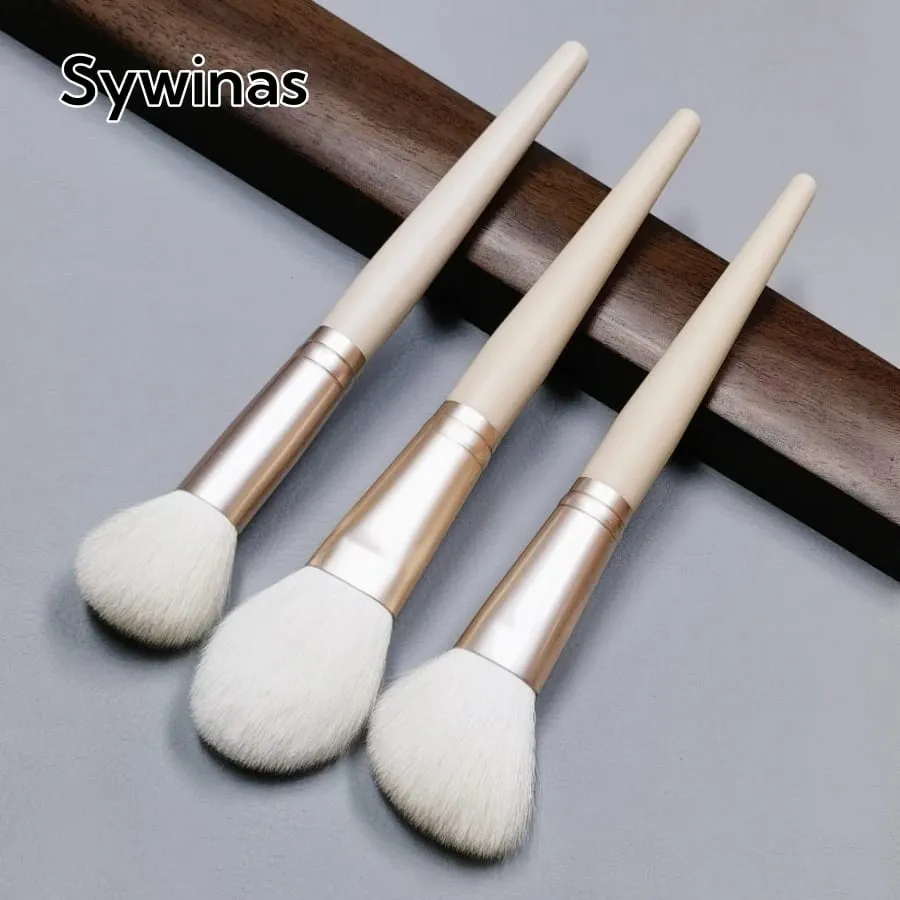 Blush Brush Bronzer Natural Goat Hair Pink Multifunctional Contour Foundation Makeup Brushes Beauty Tools — image 1