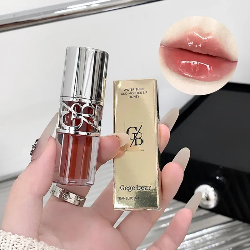 Gege Bear Glittering Mirror Lip Glaze Watery Shimmering Light Lip Gloss Makeup 8 Colors Hydrating Moisturizing Long Lasting — image 3