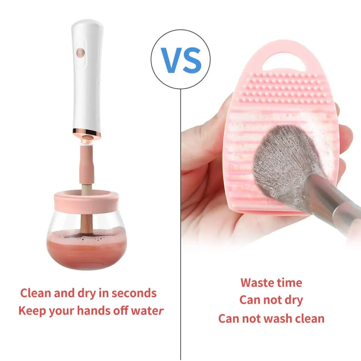 Professional 1PC Black/pink Electric Makeup Brush Cleaner Fast Washing Drying Make up Brushes Cleaning Makeup Brush Tools — image 4
