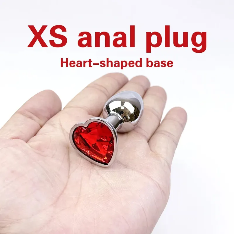 5 Sizes Heart Metal Crystal Anal Plug Stainless Steel Butt Plug Masturbation Stimulator Dildos Adult Sex Toys For Women Men — image 8