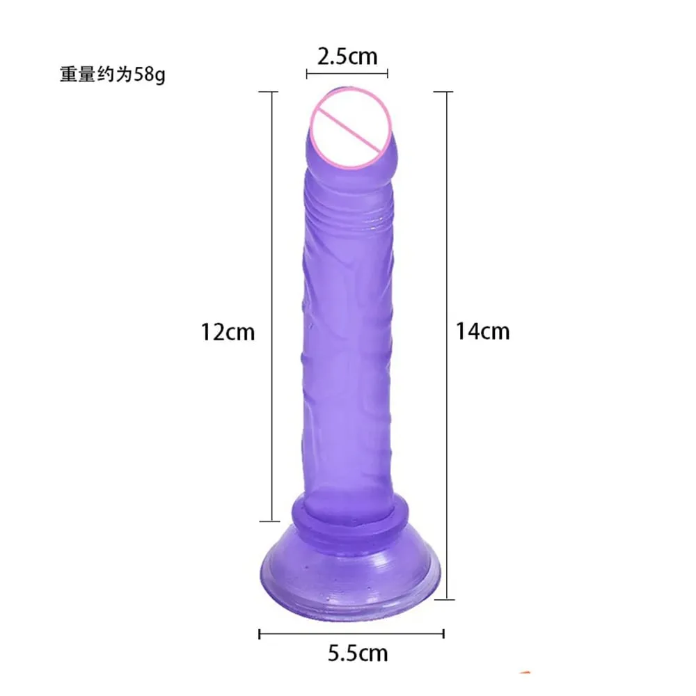 Realistic Dildos Crystal Pink Dildo with Strong Suction Cup Base Jelly Penis for Beginners Sex Toy for Women G Spot Clit Vaginal — image 6