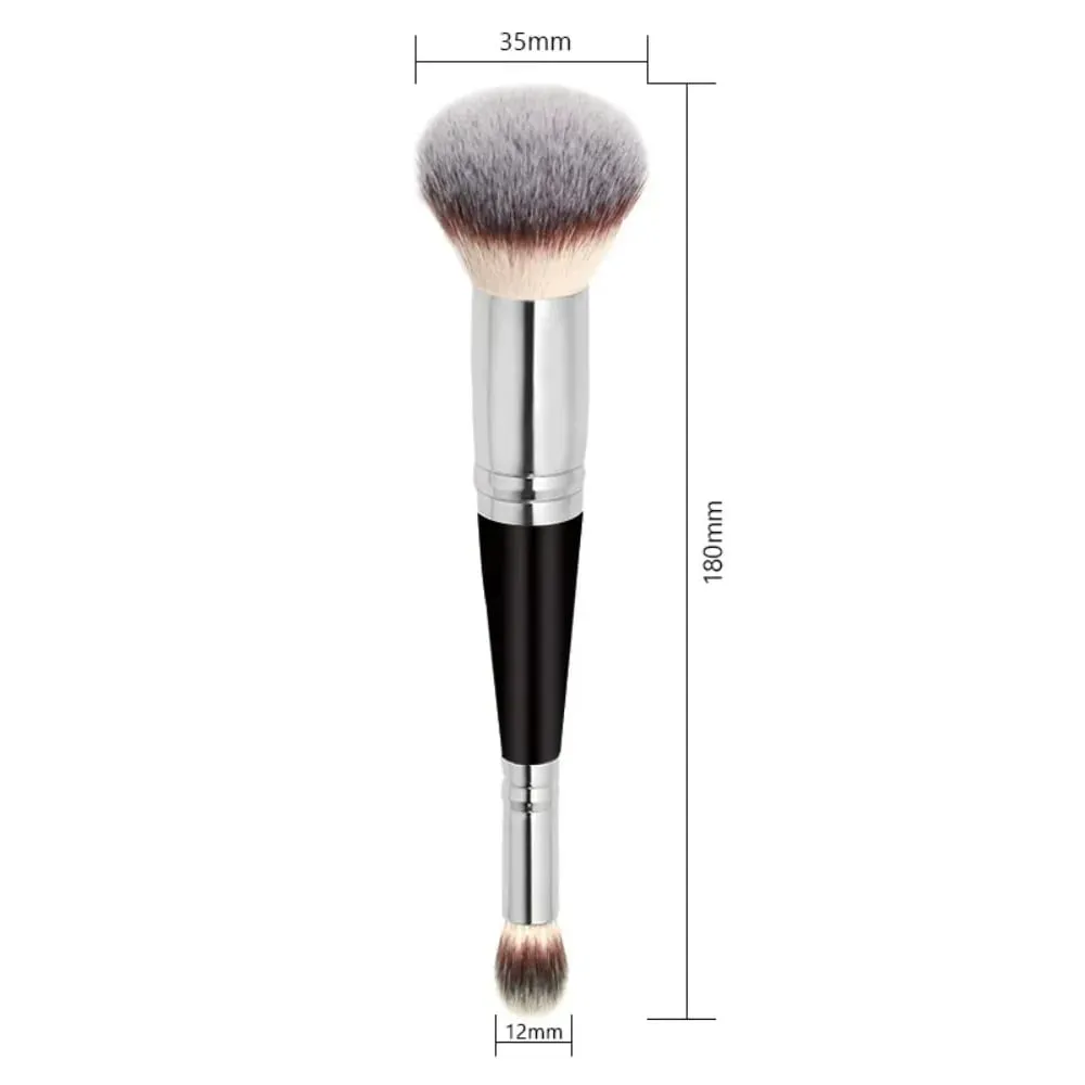 Rounded Taperd Dual-ended Foundation Brush Short Hair Flawless Makeup Brushes Dual-purpose Makeup Brush for Liquid Cream Powder — image 6