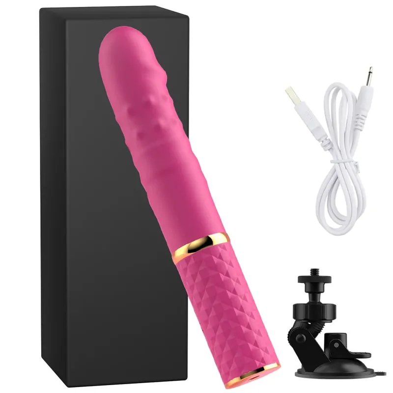 Automatic Thrusting G Spot Dildo Sex Machines Suction Cup Vibrator 10 Thrusts Mode Clitoral Vagina Anal Stimulation Adult Toys