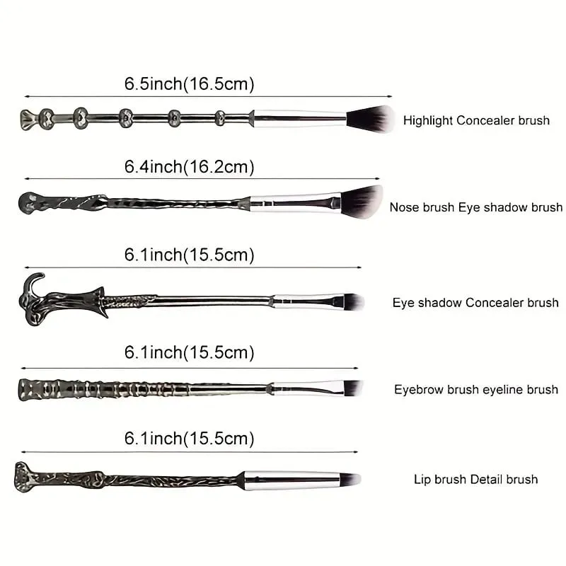 5pcs Wizard Wand Brushes 5 PCS Makeup Brush Set for Women — image 3