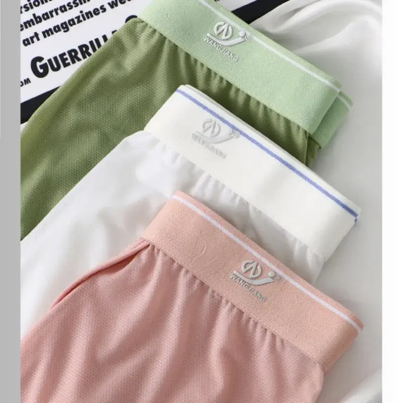 1 PCS Ice Silk Space Capsule Underwear Men's Compartment Solid Summer Breathable Ultra-thin Boxers Shorts Transparentes Hombre — image 5