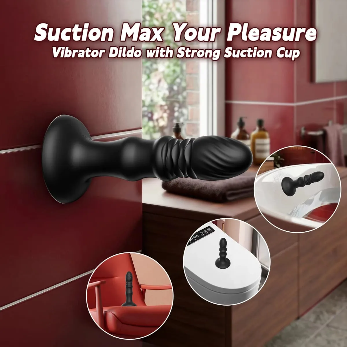 Stoßender männlicher Prostata-Massagegerät, Analvibrator, Fernbedienung, vibrierender Buttplug mit Saugnapf, Sexspielzeug für Männer und Frauen — image 4