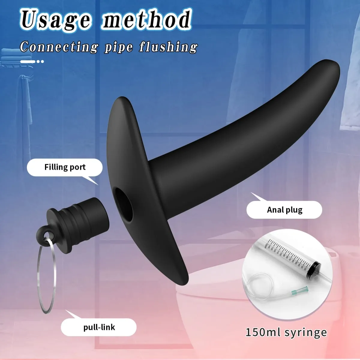 Spéculum creux furtif perles anales godemichet Anal avec bouchon extenseur Tunnel lavement Anus dilatation adulte jouets sexuels pour femmes hommes Gay — image 2