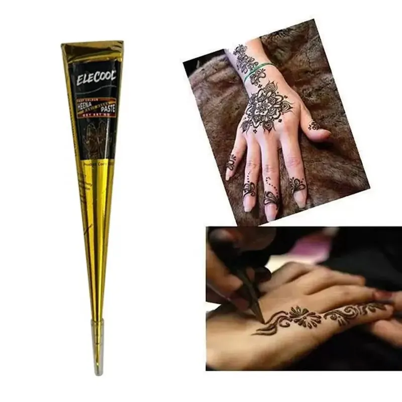 Black Henna Body Paint Arts Temporary Flash Tattoo Paste Cones Sexy Tattoo Indian Wedding Paint For Tattoo Supplies Wholsal Q6Y5 — image 3