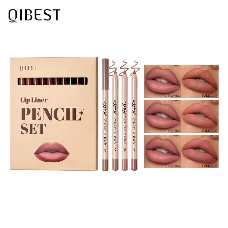 12 Colors Lip Liner Pen Set Lasting Waterproof Sweatproof Easy Coloring Non-fading Color Rendering Lipliner Set Cosmetics — image 1