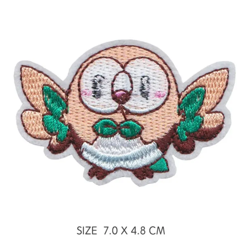 HOT 40 Style Snorlax Iron On Patch Embroidered Clothes Patches Cartoon for Clothing Kid Umbreon Cloth Stickers Garment Appliqués — image 34