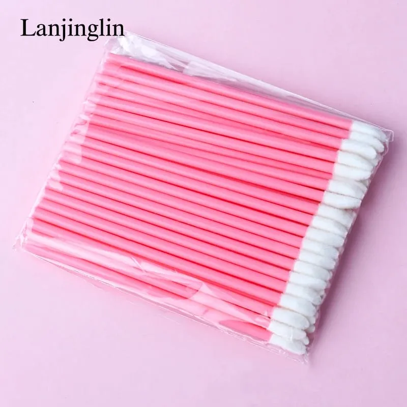 Hot Sale 50 Pcs Crystal Lip Brush Removing Cleaning Mascara Applicator Makeup Lip Brushes for Eyelash Extension Tools maquillaje
