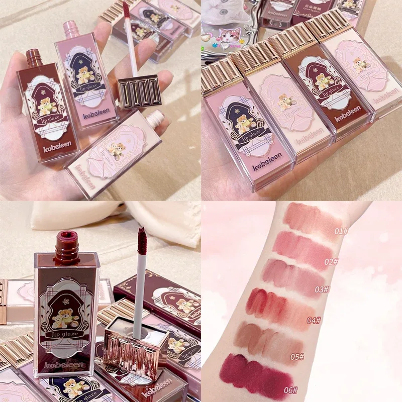 Chocolate Cloud Lip Gloss Matte Velvet Smooth Application Lip Glaze Mousse Brown Red Liquid Lipstick Makeup Lip Tint Cosmetics — image 6