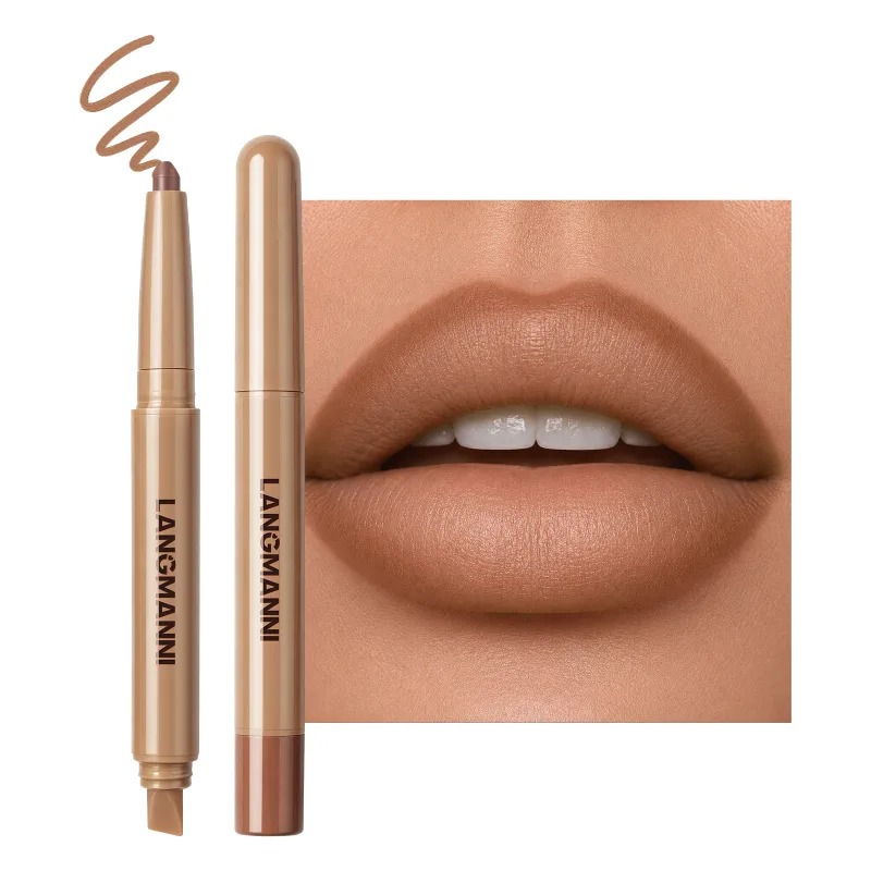 Chocolate Brown Silky Lipliner Pen Lip Shape Pen Waterproof Matte Nude Pink Lipstick Lip Outline Contour Lip Liner Pencil Makeup — image 14