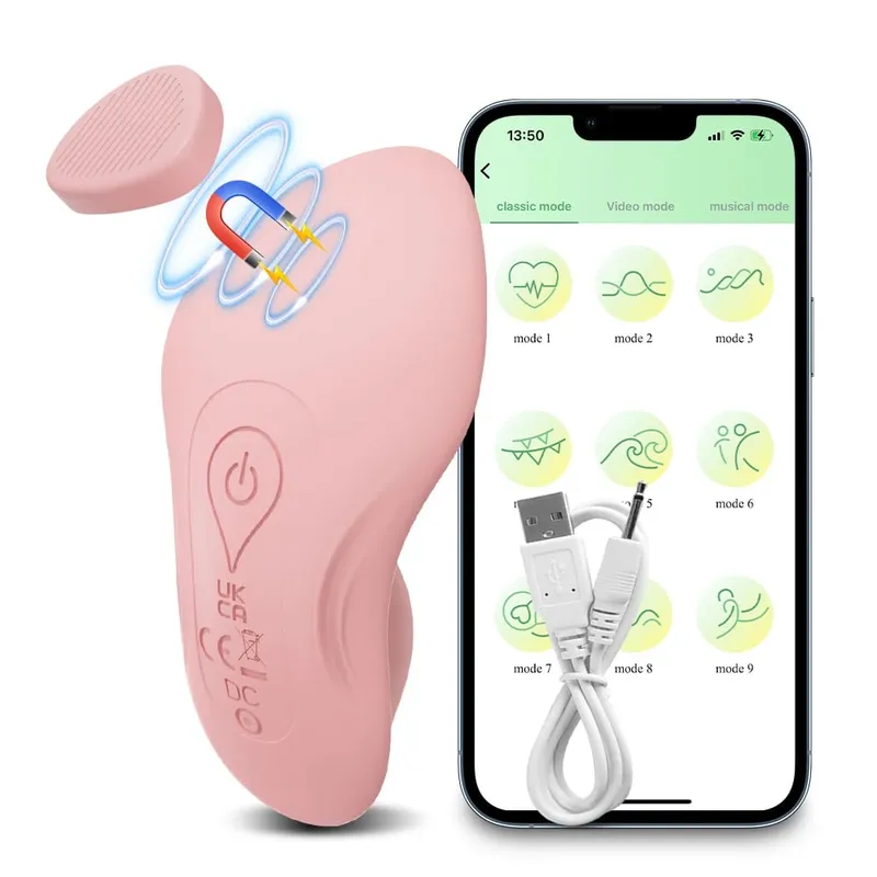 Wearable Clitoris Vibrator Women Panties Vibrator APP Remote Control Clit Stimulator Magnetic Anti-detachment Sex Toy for Women — image 11