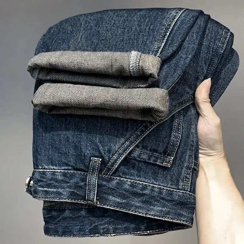 Spring and Autumn Cargo Radish Pants Slim Elastic Japanese Loose Men 2025 New Brand Popular Street Wear Clothes Baggy Jeans — image 3