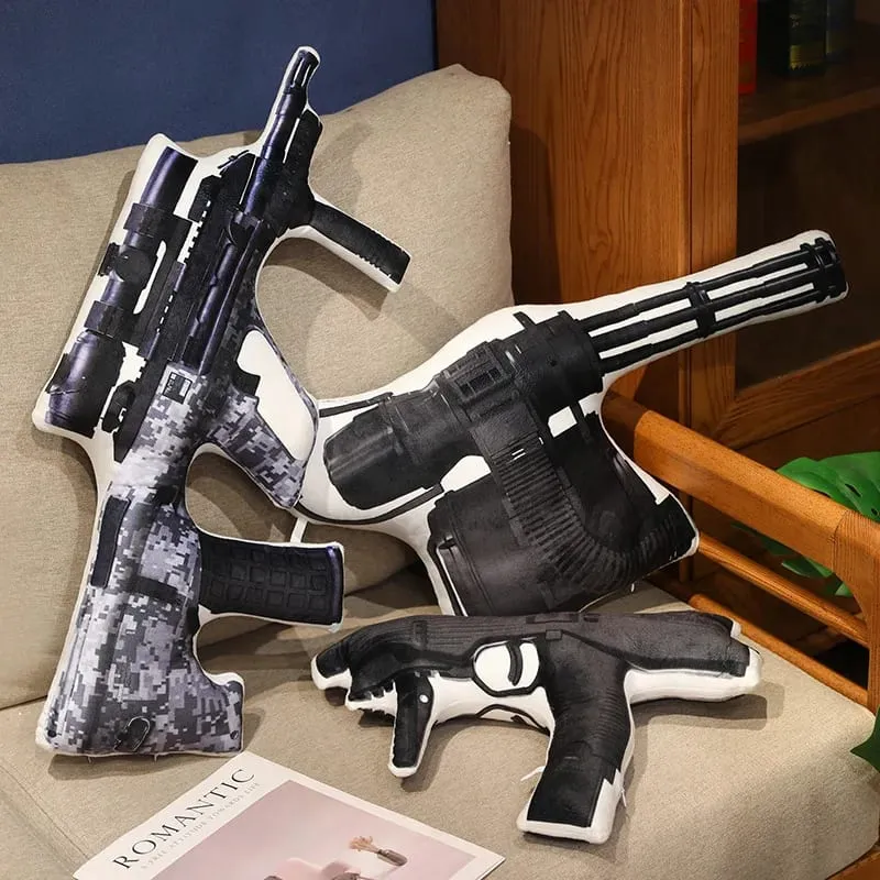 Super Cool Realistic Stuffed Printed Firearm Plush Toys Soft Funny Lifeiliek Rifle Sniper Rifle Toys Game Props For Boys — image 2
