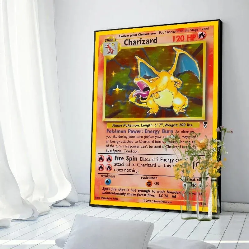 Pokemon Basis Set 1996 Jaar Engels Kaarten Shining Canvas Painting Poster Print Watercolor Wall Art Picture Home Decor Gifts — image 8