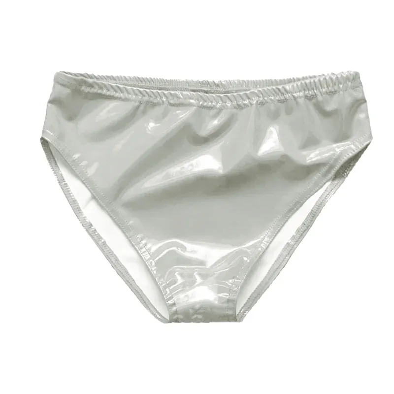 Men Sexy Latex Glossy Briefs Underwear Pvc Leather Underpants Women Patent Leather Erotic Lingerie Thongs Sissy Panties — image 19