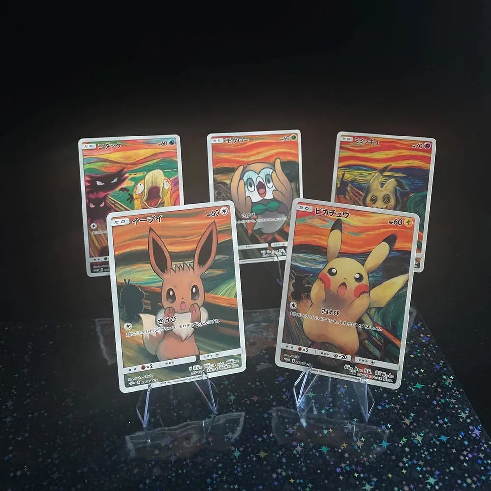 Kad Buatan Sendiri Versi Jepun DIY Sm-P Promo Psyduck Eevee Mimikyu Rowlet Munch A Kad Dagangan Koleksi Retrospektif — image 6