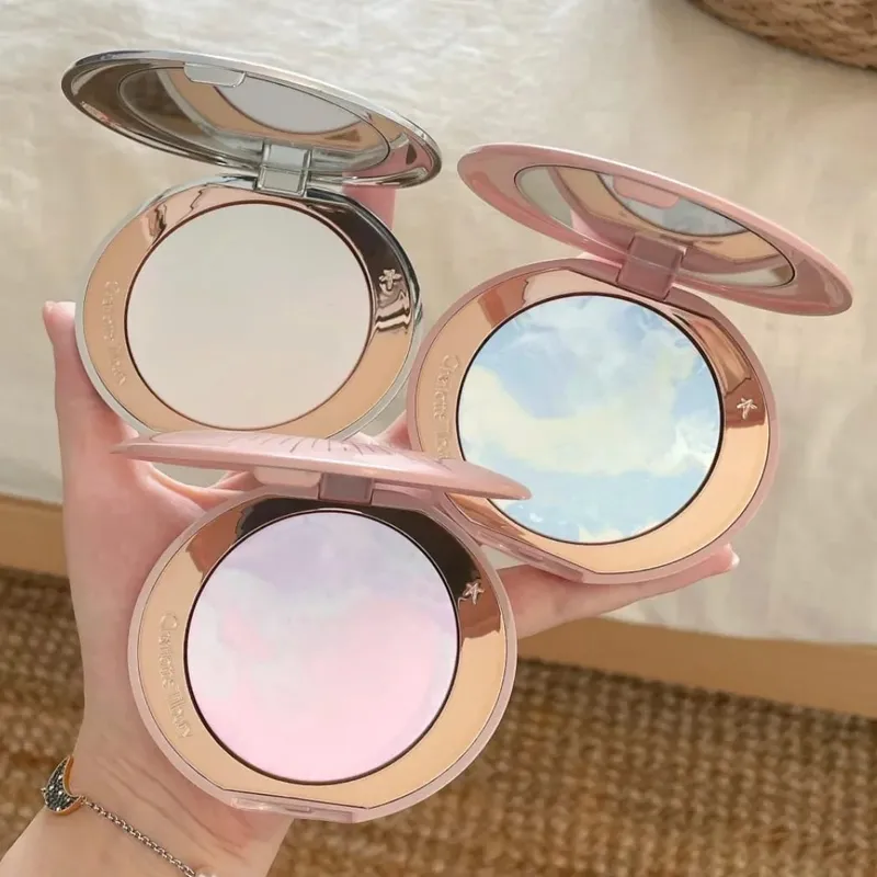 Charlotte Tilbury Airbrush Flawless Finish Smoothing Pore-blurring Makeup CT Limited Edition Silver Disk Setting Powder Cosmetic — image 6