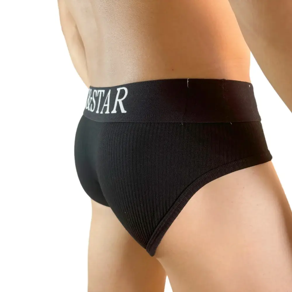 Sous-vêtements athlétiques à coupe haute pour hommes, slips en coton côtelé, confort de sport, Bikini Slip Tanga pour hommes — image 8