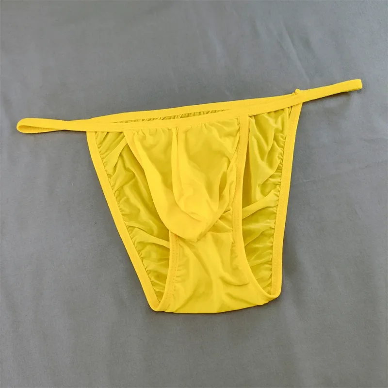 Solid Color Briefs Men Underwear Ultra Thin U Pouch Panties Low Waist Seamless Quick Dry Briefs for Daily Wear — image 8