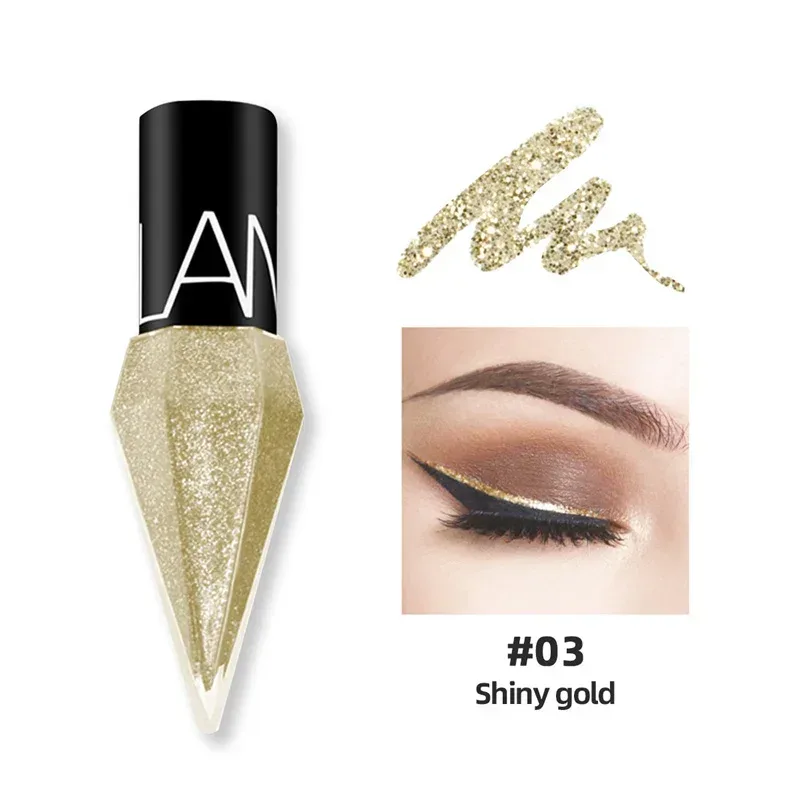 5pc/set Professional Shiny Eye Liners Cosmetics for Women Pigment Silver Rose Gold Color Liquid Glitter Eyeliner Beauty Makeup — image 11