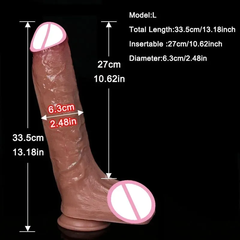 4 størrelser Realistisk blød stor dildo Dobbelt silikone sugekop penis par Onani Kæmpe pik Kvinde Mand Anal Voksen Sexlegetøj — image 13
