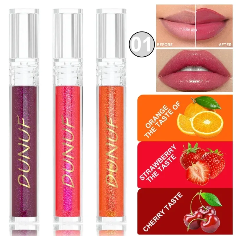 Fruit Color-changing Lip Gloss Long Lasting Nouritious Shine Hydration Water Lipsticks Makeup Winter Moisturizing Lip Care Oil