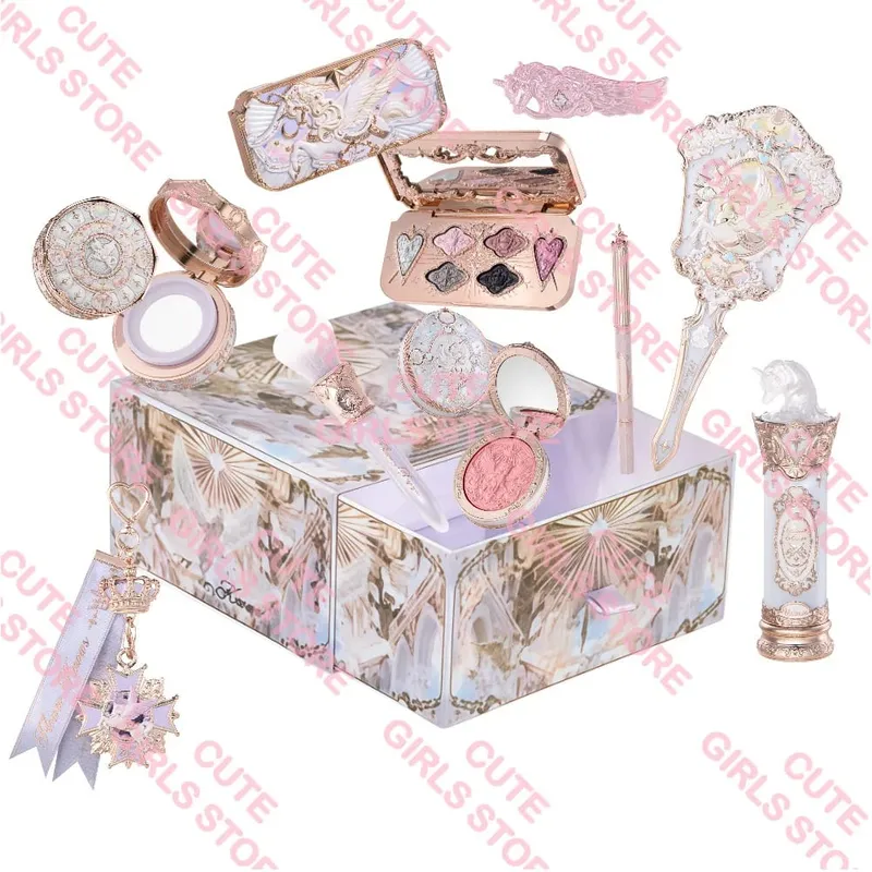 Flower Knows Knight Unicorn Collection Mini All-In Gift Set-dengan Lipstik Blush Eyeshadow Powder Lip Liner Cermin & Alat — image 10