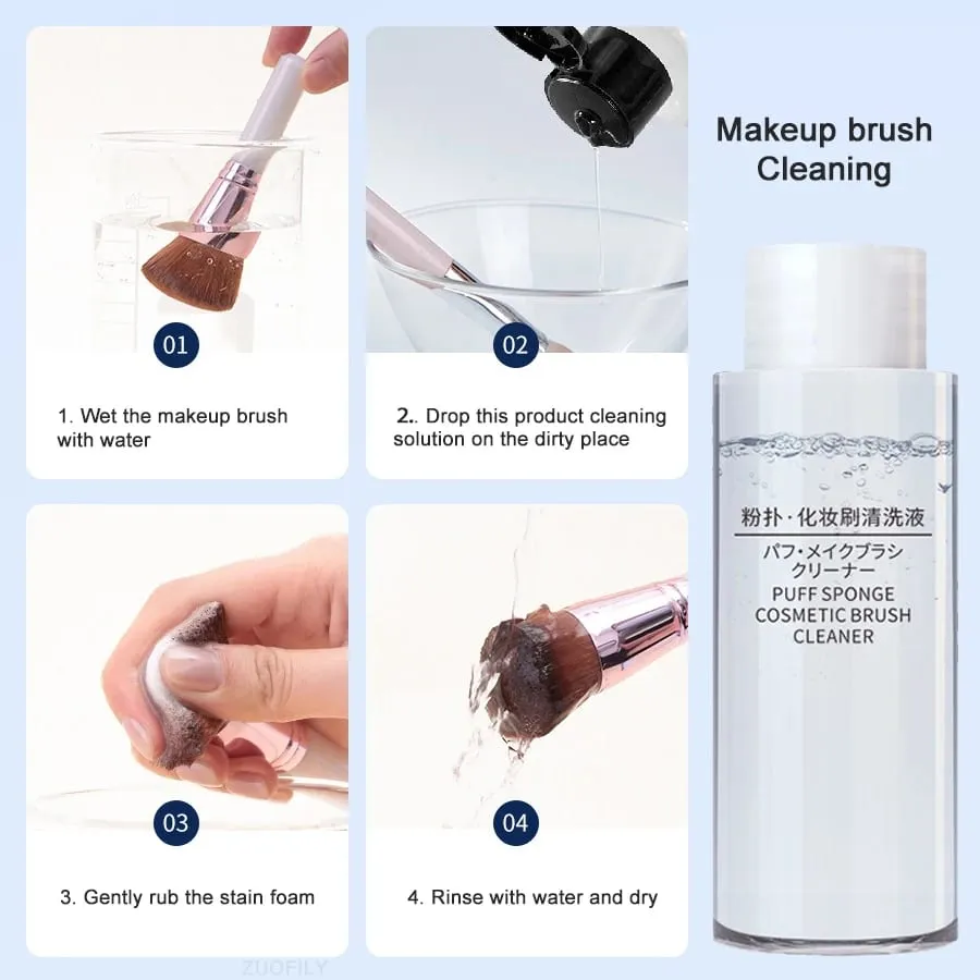 50/80/100ml Makeup Brushes Sponges Cleaning Liquid Make Up Egg Sponge Air Cushion Puff Makeup Tool Mild Transparent Gel Cleaner — image 4