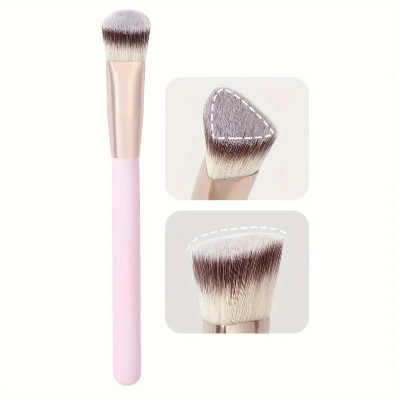 Premium Concealer Brush Triangle Brush Head Bulu Sintetik Lembut Sesuai untuk Kulit