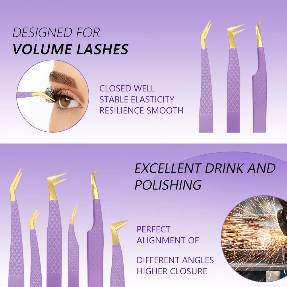 Eyelashes Tweezers Stainless Steel Superhard Tweezers High Precision Anti-static Tweezers For Eyelash Extensions Tools — image 5