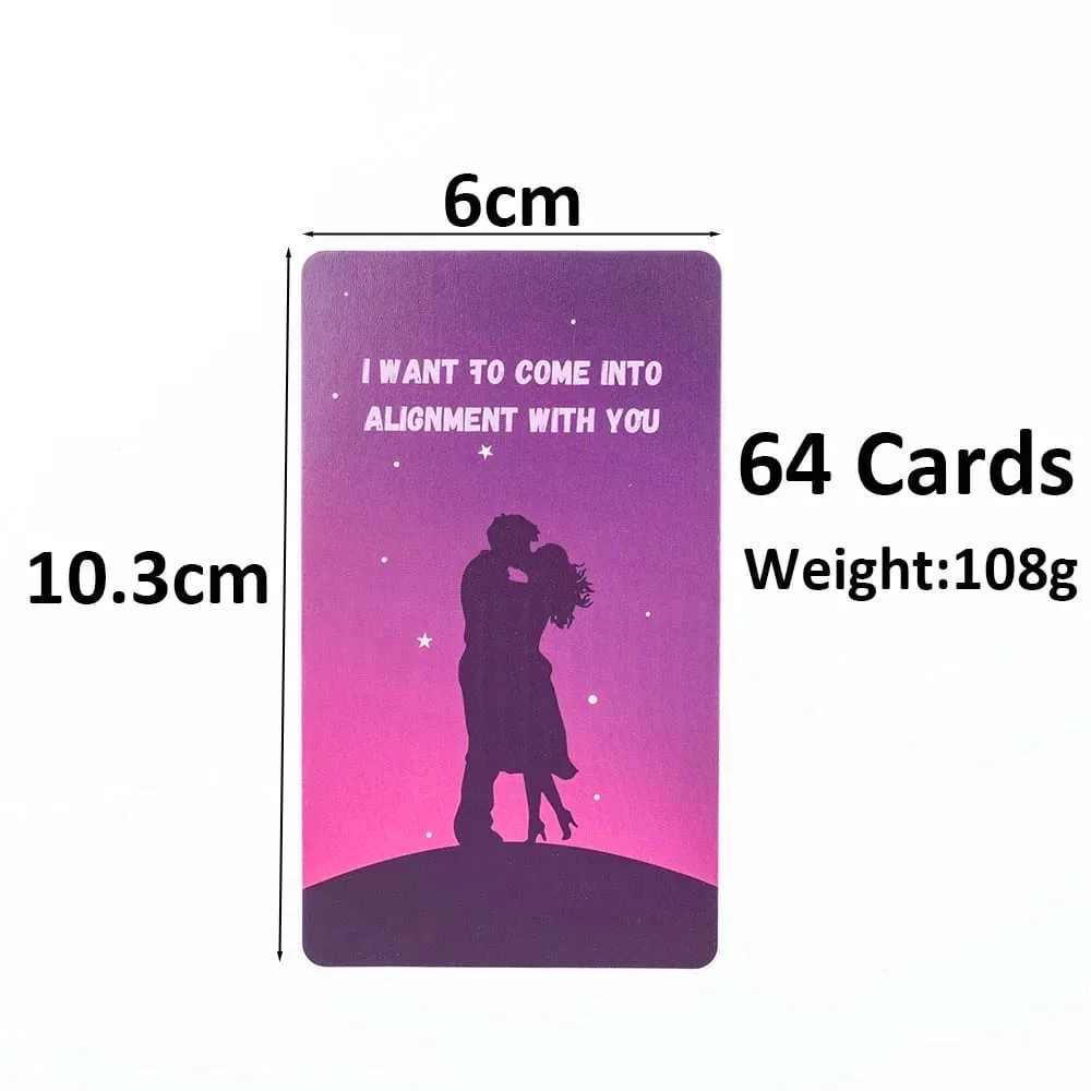 64 cartas amantes mensagens oracle cartões para festa de família alta qualidade fortuna dizendo cartas de adivinhação baralho jogo de tabuleiro 10.3*6cm — image 3