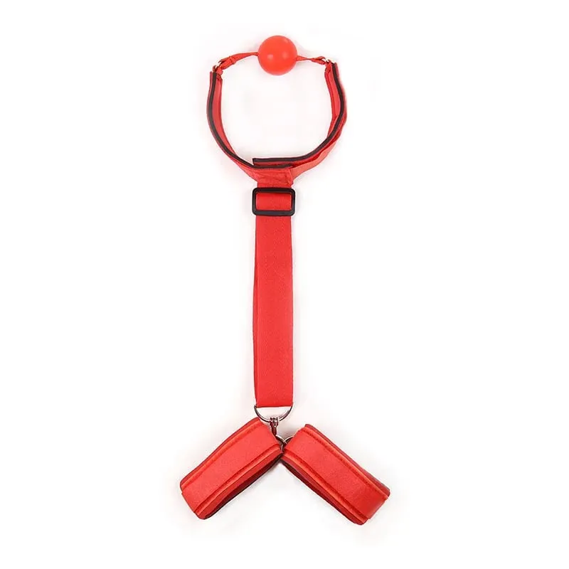 Bdsm Bondage Set Restraint Adult Game No Vibrator Handcuff Neck Collar Wrist Mouth Gag Strap Fetish Sex Toys For Woman Couples — image 2