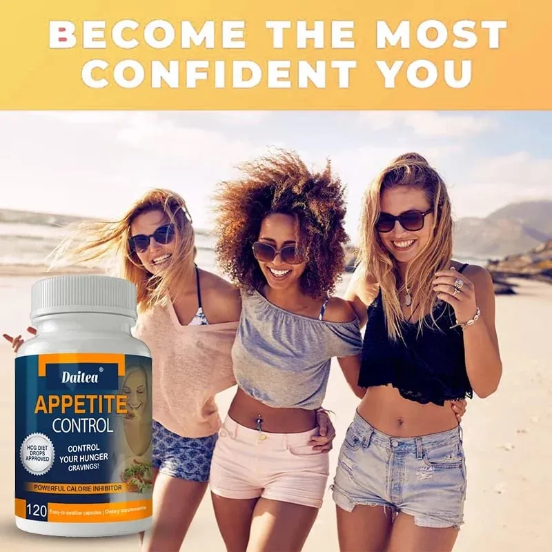 Daitea Appetite Control Capsules - Organic Vitamin C Chitosan (90% DAC) Metabolism Boost Fat Burning Low Fat — image 2