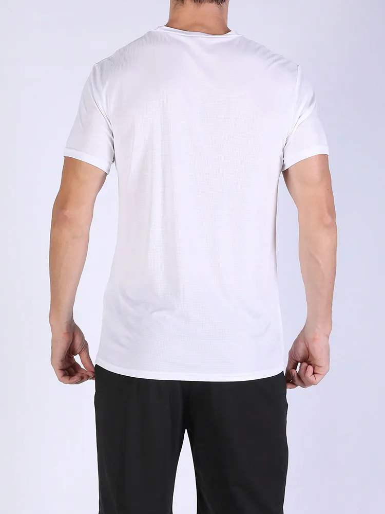 5PCS Men's Solid Color Ultralight Quick Dry Sport T-Shirt Breathable Lightweight Top For Fitness Training Workout Running Gym — image 4