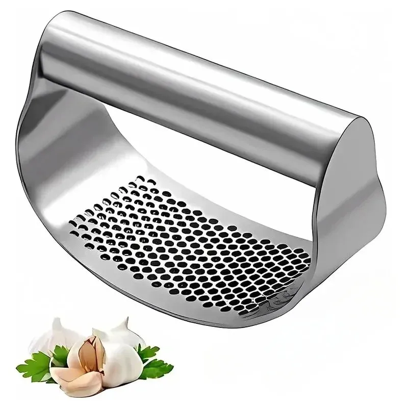 Upgraded Stainless Steel Garlic Press Squeezer Manual Garlic Ginger Rocker Crusher Garlic Cutting Mince Tools Kitchen Gadgets — image 6
