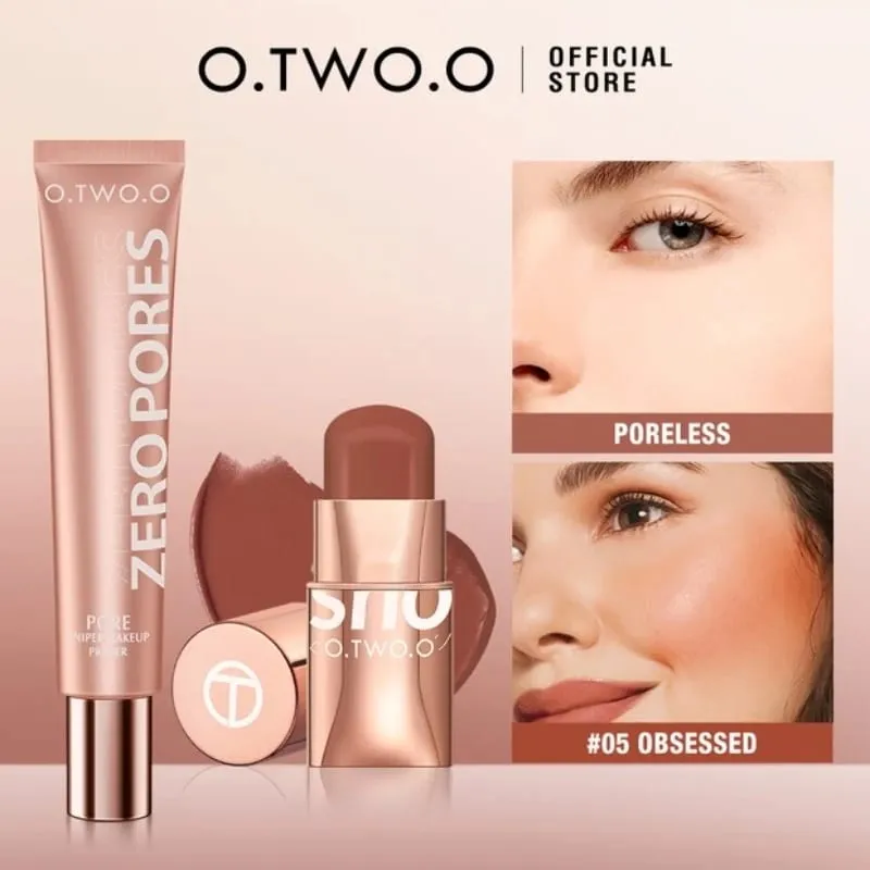 O.TWO.O 2pcs Makeup Set Multi Lipstick Blush Stick Face Primer Makeup Base Oil-Control Waterproof Lightweight Makeup for Women — image 12