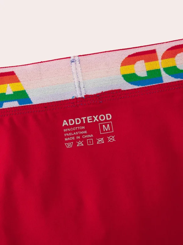 Sexy Men Underwear Rainbow Belt Multi Colored Youth Low Waist U Convex Pouch Brief Teenager Cotton Breathable Comfortable Bikini — image 26