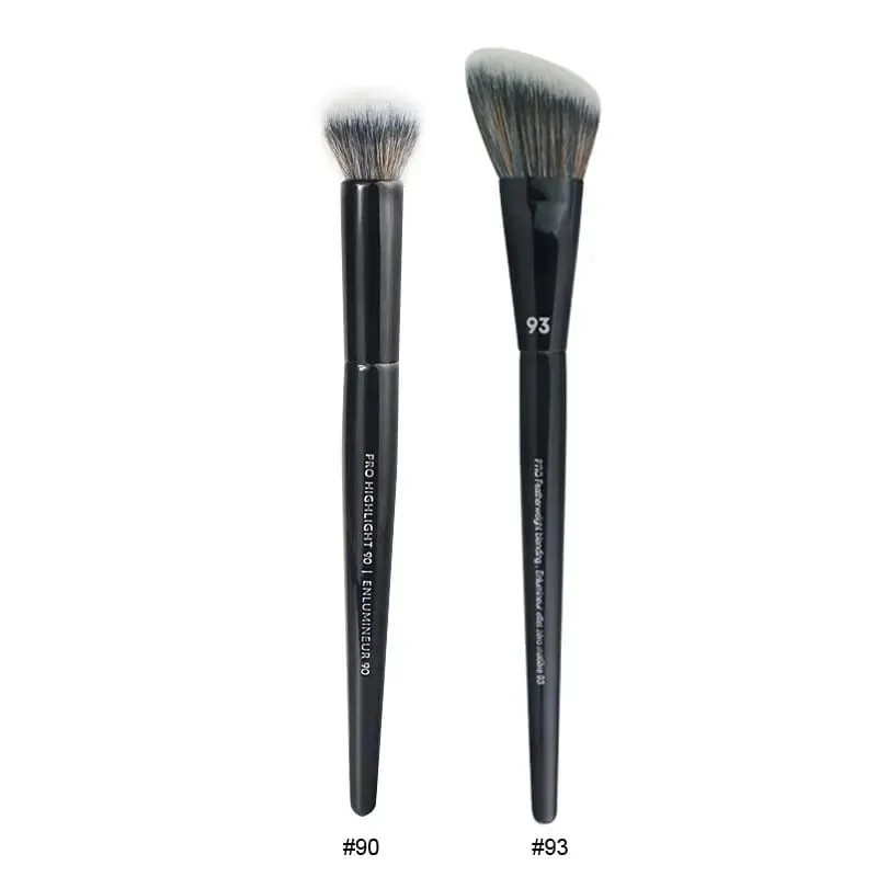 2pcs/set Pro Black Makeup Brushes Synthetic hair Powder Eye Shadow Smudge Highlight Foundation Airbrush Diffuser Make Up Brush — image 30