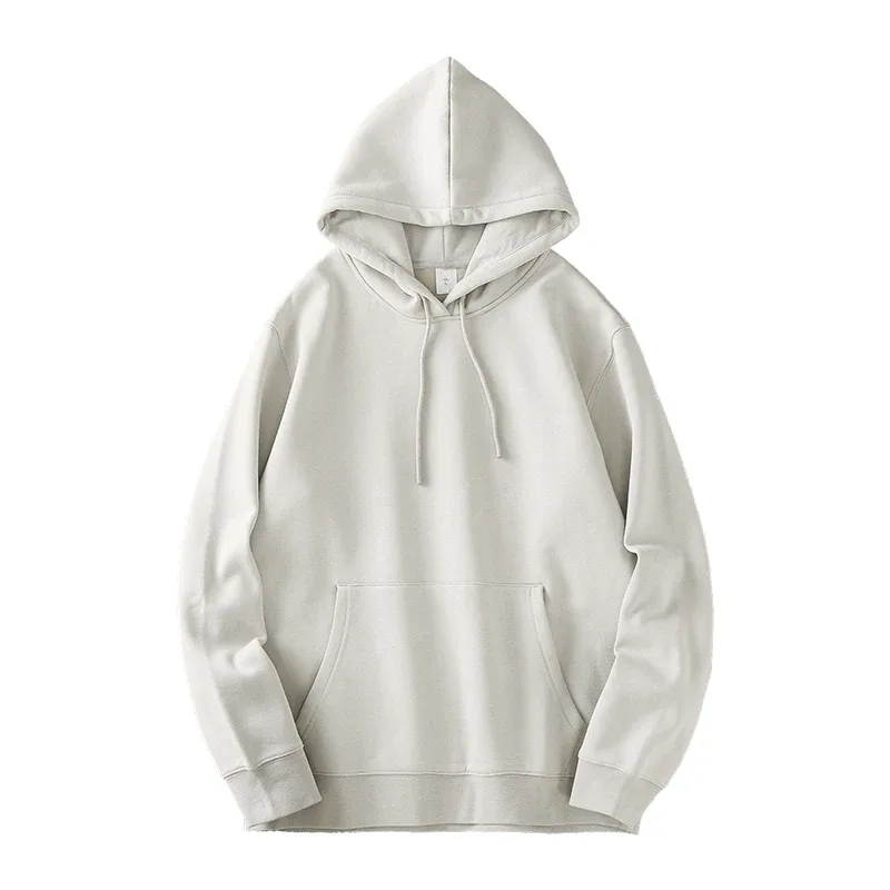 Casual Hooded Shirt for Men Winter Ticken Solid Color Loose Basics Fleece Hoodies Long-Sleeve Sweatshirt Men's Clothing — image 13
