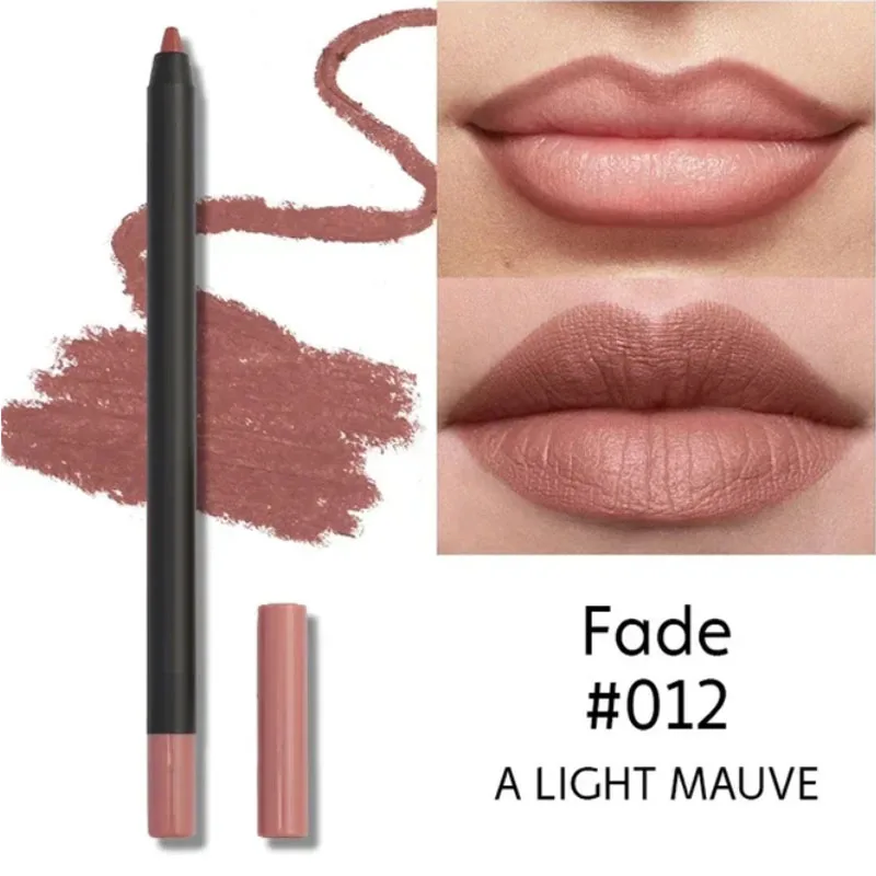 Nude Brown Lip Liner Pencil Lipstick Matte Smooth Waterproof Lipliner Long Lasting Non-stick Cup Lipstick Pen Beauty Cosmetics — image 9