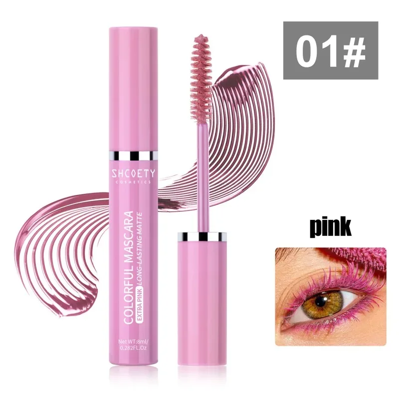 6-color Color Mascara Waterproof and Non-smudged Slender and Thick Curly Christmas Stage Hot Makeup Eye Cosmetics — image 7