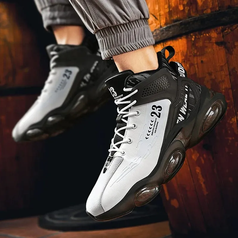 Men's Spring High Quality Trendy Shoes Thick Bottom Strap Basketball New Breathable Shock Absorbed Casual Sneaker Shoes 2025 — image 1